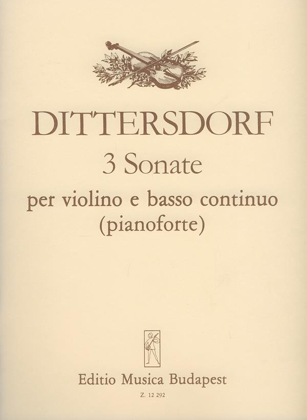 3 sonate per violino e basso continuo (pianoforte)
